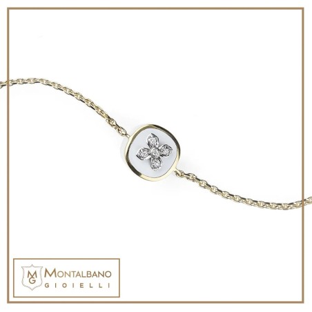 bracciale Allegra smalto con fiore medio